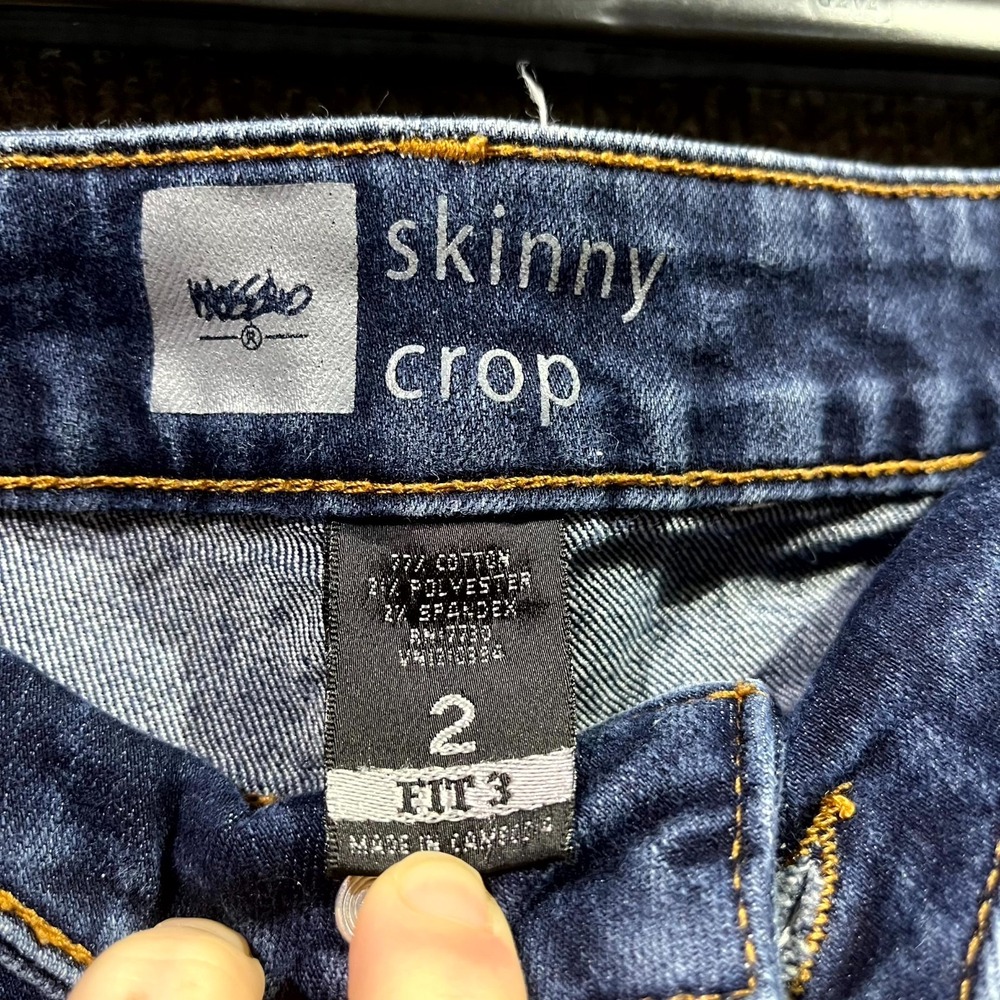 Mossimo Crop Skinny Jeans Womens 2 Blue Denim Stretch All Day Comfort Travel - Picture 4 of 8